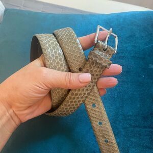 Austin Grey genuine snake skin belt, L 42 inch